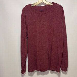 Jerzees Burgundy Long Sleeve Tee